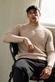 Men's Crew Neck Casual Stone Sweater