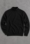 Men's Half Turtleneck Black Sweater - 4