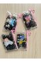 50 Pieces Children's Baby Black Towel Elastic Hair Clips Set with Transparent Zipper Bag and Figured Wallet Hair Clips - 3