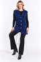 Women's V-Neck 4-Button Pocket Detailed Shardonlu Furry Long Knitwear Vest - 2