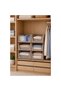 Stackable Clothing Organizer with Sliding Shelf System for Inside the Closet Cappuccino 6 Pieces