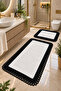 Melissa Trikot Kenar 2-Piece Bath Mat Set Wicker Jute Rope, Plush Furry Non-Slip Mat with Knitted Edges Decorative Bath Rug 70X110 cm + 50X70 cm - 3