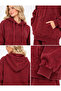 Women's Steel Knitted Hooded Sweater with Kangaroo Pocket - 5
