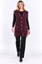 Women's V-Neck 4-Button Pocket Detailed Shardonlu Furry Long Knitwear Vest - 4