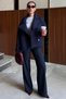 Dark Navy Blue Short Cashmere Women's Coat Mg2544 - 6