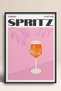 Classic Cocktail Spritz Pink Minimal Framed Art Cocktail Poster Bar Kitchen Decor Kok21 - 3