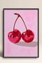 Disco Ball Cherries Pink Framed Painting Cocktail Poster Bar Kitchen Decor Kok03 - 3