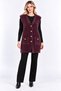 Women's V-Neck 4-Button Pocket Detailed Shardonlu Furry Long Knitwear Vest - 8