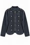 Women's Velvet Textured Denim Jacket