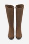 Women's Side Zipper Casual Boots Sirante Light Brown Suede - 7