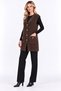 Women's V-Neck 4-Button Pocket Detailed Shardonlu Furry Long Knitwear Vest - 6