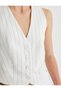 Crop Vest Buttoned Cotton - 5