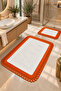 Melissa Trikot Kenar 2-Piece Bath Mat Set Wicker Jute Rope, Plush Furry Non-Slip Mat with Knitted Edges Decorative Bath Rug 70X110 cm + 50X70 cm - 3