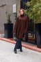 Women's Oversize High Neck Thessaloniki Knit Sweater, Tunic - 6