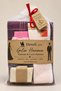 1973 Bridal Bath Dowry Gift Set of 5 Special Peshtemal, Silk Pouch, Facial Scrub, Soap, Tulle Bag