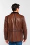Men's Genuine Leather Brown Leather Coat - 3
