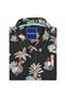 Men's Short Sleeve Print Relaxed Fit Casual Shirt, Blue - 4