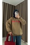 Strawberry Themed Three-Strand Sweatshirt - Dark Mink - 2