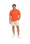 Men's Solid Short Sleeve Brand Logo Polo T- Shirt, Orange
