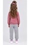 Printed Three-Thread Shardooned Combed Cotton Sweatshirt Children's Set - 3