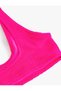 X Sibil Çetinkaya - Textured Sports Bikini Top with U-Neck and Thick Straps - 2