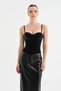 Women's Velvet Fabric Design Corset with Padded Chest Part - 6