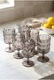 Set of 6 Acrylic Water Glasses with Embossed Pattern, 340 ml - 4