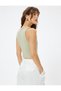 Basic Crop Athlete Square Neck Thick Strap Cotton Slim Fit - 4