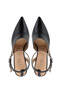 Women's Genuine Leather Black Heeled Shoes - 6