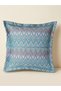 01-Zigzag Pattern Printed 43X43 cm Throw Pillow Cover - 3