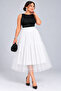 Ag Country Plus Size Lined Layered Tulle Midi Skirt - 4