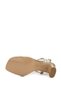 Women's Genuine Leather Gold Heeled Shoes - 5