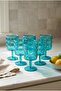 Set of 6 Acrylic Water Glasses with Embossed Pattern, 340 ml - 3