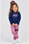 Printed Three-Thread Shardooned Combed Cotton Sweatshirt Children's Set
