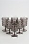 Set of 6 Acrylic Water Glasses with Embossed Pattern, 340 ml - 2