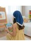 Girl's 100% Viscose Lace Triangle Bonnet (2-9 Years) - Flexible Children's Bonnet for School, Quran Course, Play, and Daily Use Navy Blue - 4