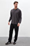 Basic Apaş Collar Modal Sweatshirt - 3