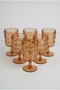 Set of 6 Acrylic Water Glasses with Embossed Pattern, 340 ml - 2