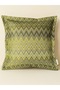 01-Zigzag Pattern Printed 43X43 cm Throw Pillow Cover - 2