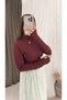Ribbed High-Neck Finger Body - Ld - Plum - 2