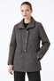 Shawl Patterned Women's Summit Jacket with Zipper and Button Detail Brown 0211