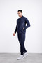 Men's Stand-Up Collar Elasticated Hem Printed Tracksuit Set - 2