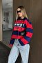 Red Navy Blue New York Printed Sweatshirt - 1132 - 4