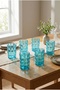 Set of 6 Acrylic Water Glasses 410 ml with Embossed Pattern - 3