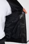 Men's Genuine Leather Black Leather Coat - 7