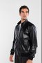 Men's Genuine Leather Black Leather Coat - 2