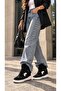 Women's Black Hidden Heel Women's Sneakers and Boots 8 cm - 2