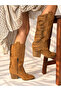 Rodeo Taba Dana Suede 6 cm Heel with Tassel Detail Women's Boots - 3