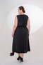 Women's Plus Size Waist Buckle Slit Dress - 5