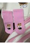 Mrs. Teddy Bear Printed Oversize Sweatshirt with Hat and Striped Pants with Socks 4-Piece Seasonal Baby Girl Set - 2